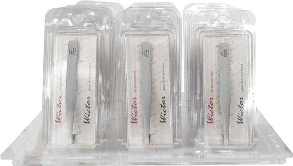 ES305395 - 24 tweezers code 305395 + plexiglass DISPLAYER