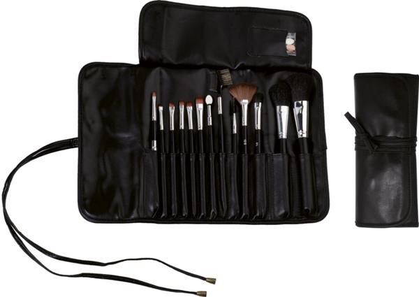 PES001 - POUCH WITH 13 SYNTHETIC MAKEUP BRUSHES