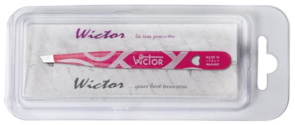 WICTOR PROFESSIONAL STAINLESS STEEL PAINTED TWEEZERS WITH SLANTED TI