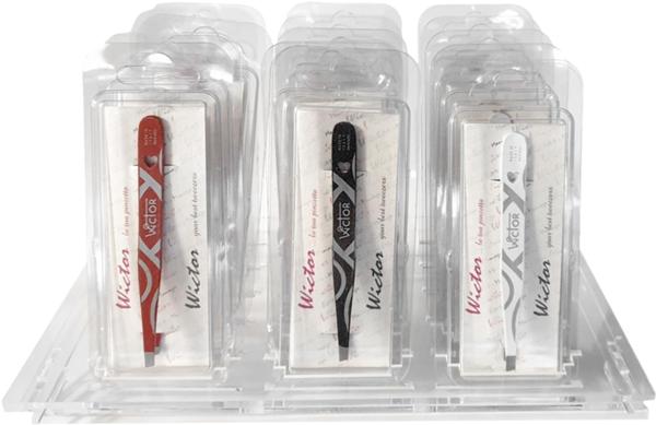 ES304395 - 24 TWEEZERS code 304395 + PLEXIGLASS DISPLAYER